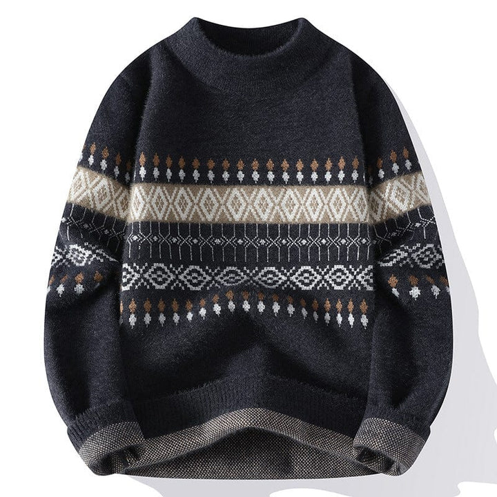 Mens Crew Neck Knit Jumper Festive Style