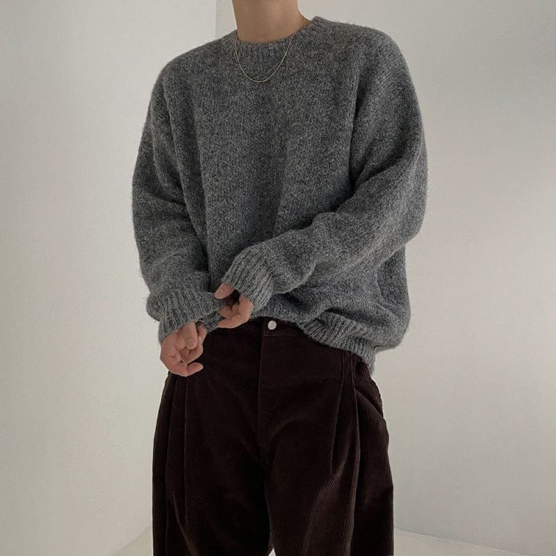 Mens Wool Knit Jumper Oversized Fit - BritishMode