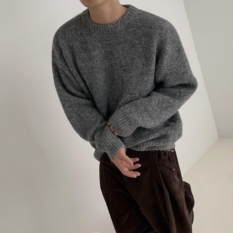 Mens Wool Knit Jumper Oversized Fit