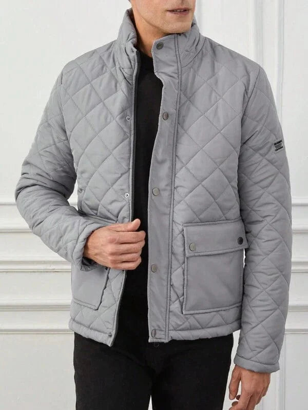 Mens Quilted Puffer Jacket Insulated Warm Fit - BritishMode