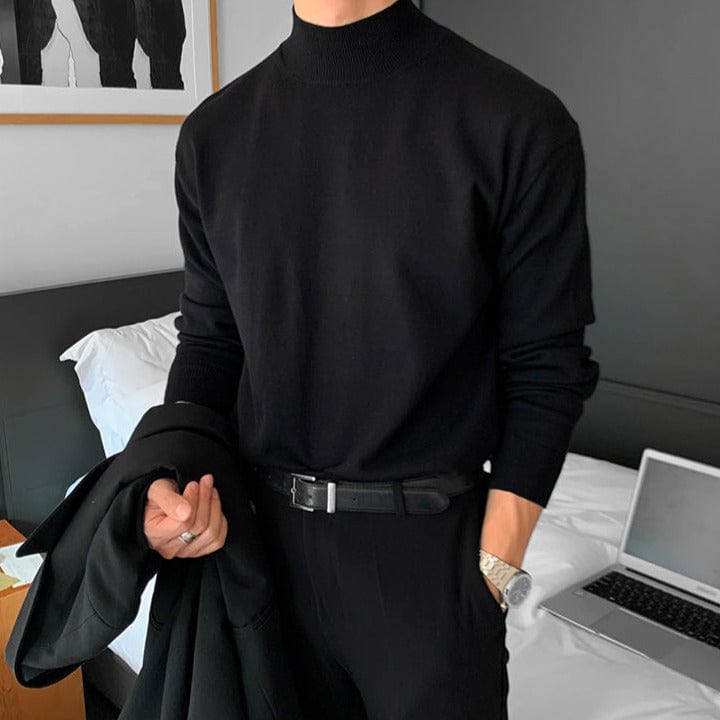 Womens Turtleneck Sweater Wool Blend Regular Fit - BritishMode