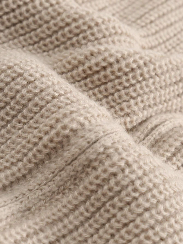 Mens Knitted Cardigan with Collar Relaxed Fit