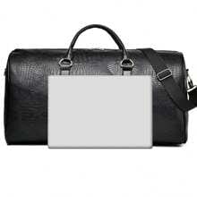 Unisex Leather Travel Bag with Adjustable Strap