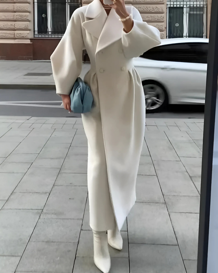 Womens Full-Length Coat Elegant Fit - BritishMode