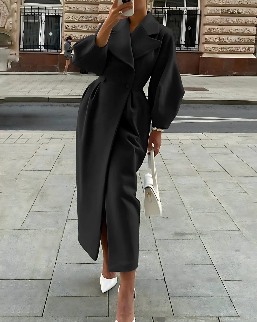 Womens Full-Length Coat Elegant Fit