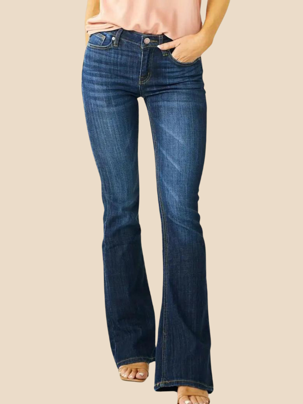 Womens Wide Leg Jeans High Waist Comfortable Fit - BritishMode