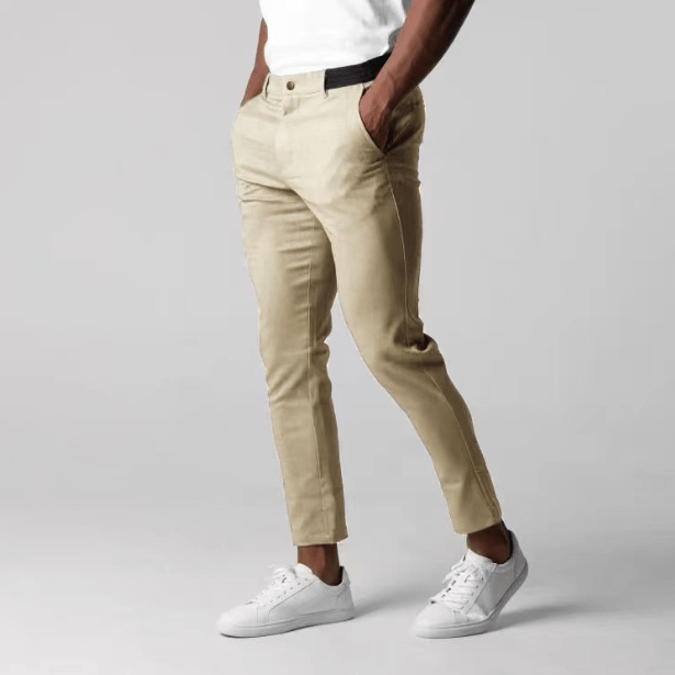 Mens Casual Stretch Pants Breathable Relaxed Fit