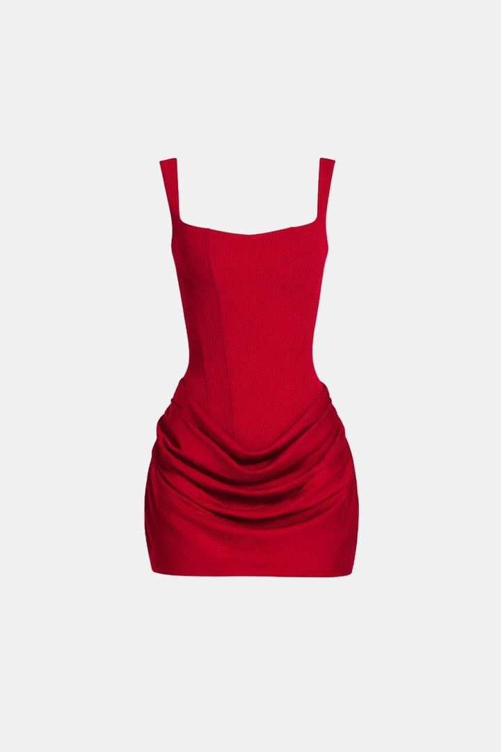 Womens Satin Sculpt Mini Dress