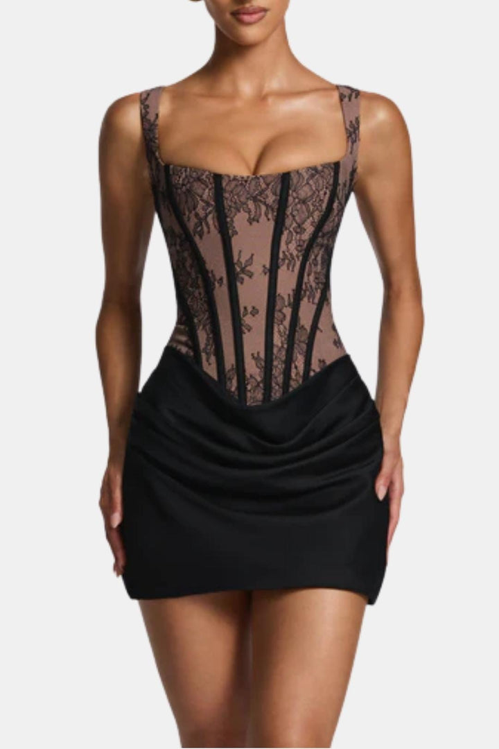 Womens Satin Sculpt Mini Dress