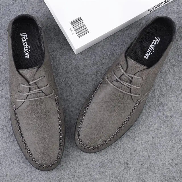 Mens Casual Leather Moccasin Shoes