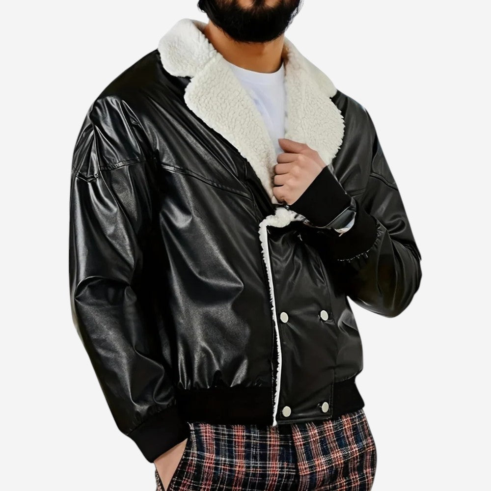 Unisex Bomber Jacket Plush Lined Casual Fit - BritishMode