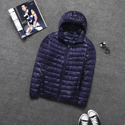 Mens Hooded Jacket Ultralight Sleek Fit