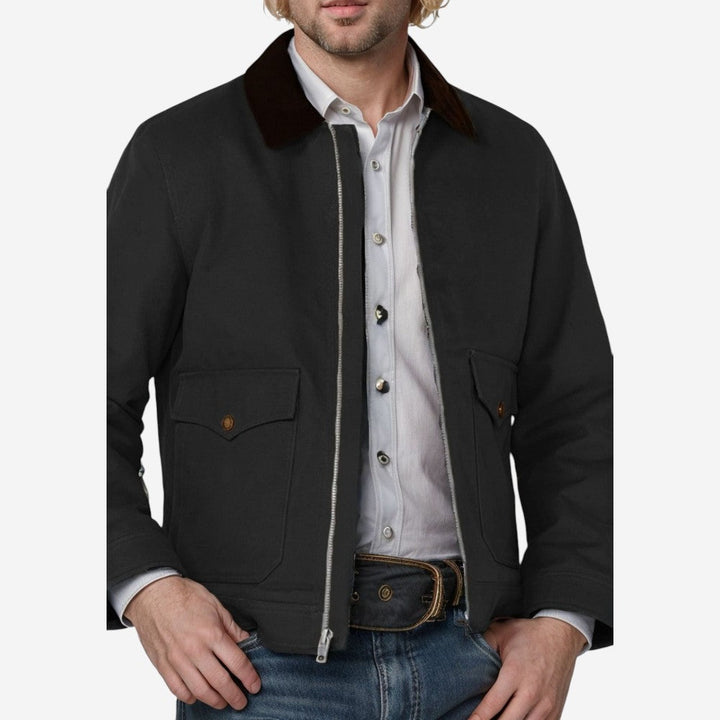 Unisex Zip Jacket Cotton Blend Regular Fit