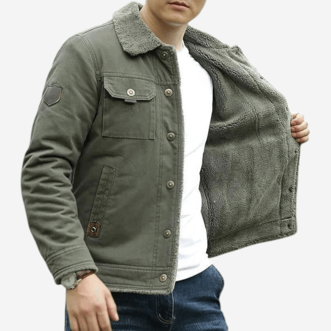 Unisex Jacket Sherpa Lined Warm Fit - BritishMode