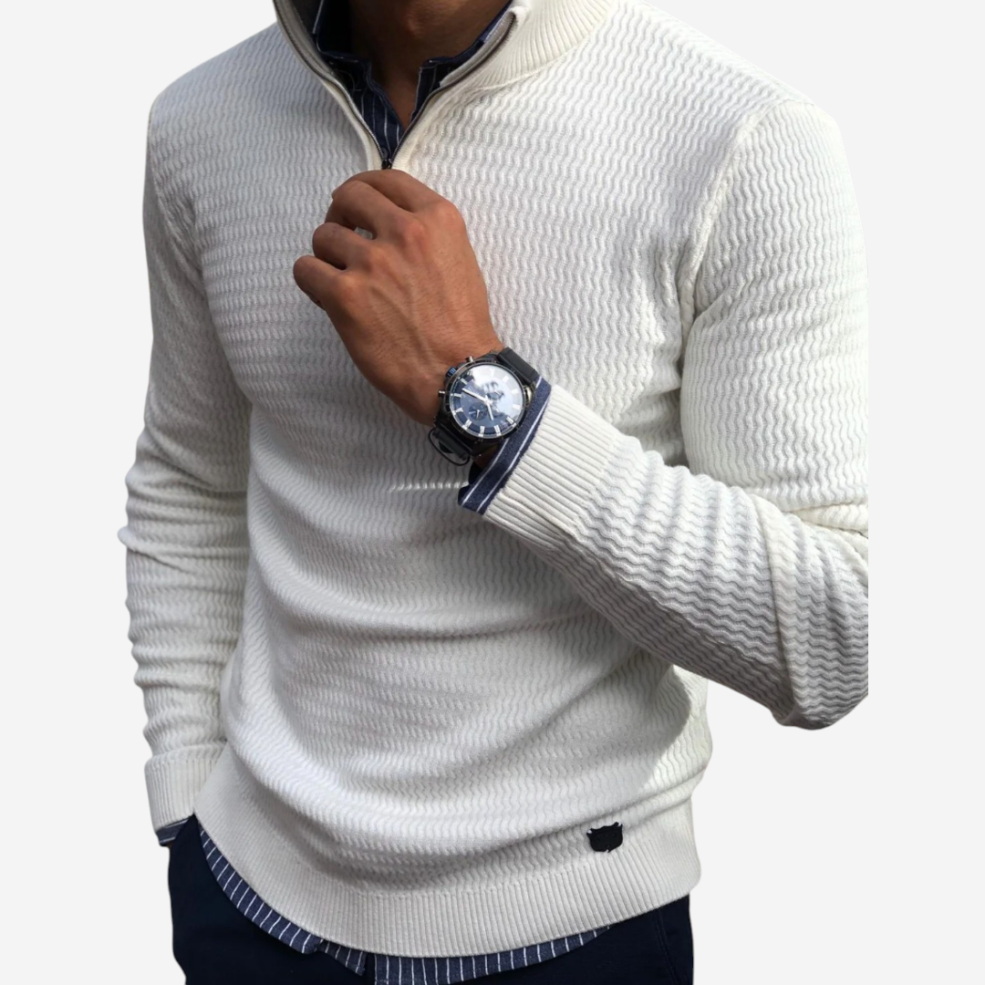 Unisex Wool Zip-Up Sweater Regular Fit - BritishMode