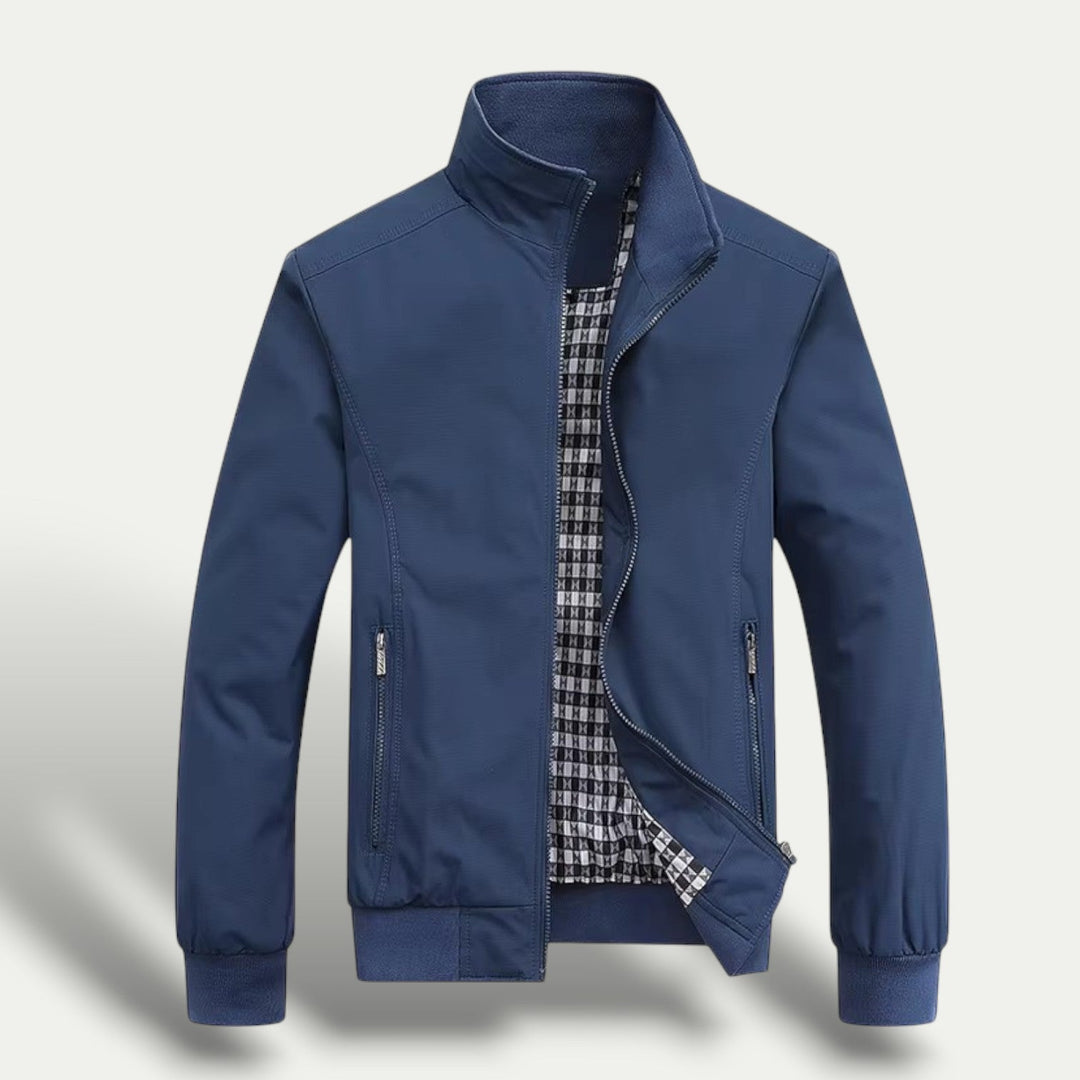 Mens Zip-Up Jacket Checked Lined - BritishMode