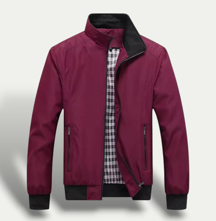 Mens Zip-Up Jacket Checked Lined