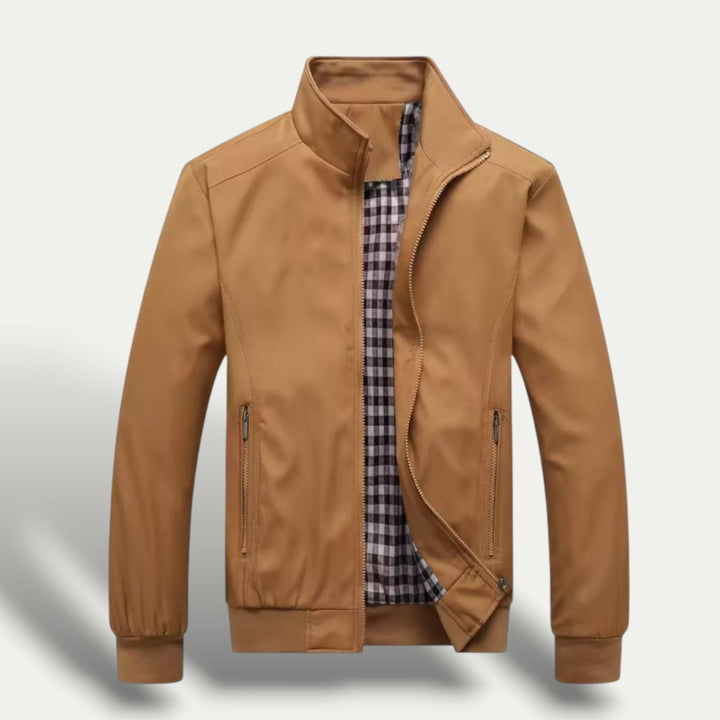 Mens Zip-Up Jacket Checked Lined