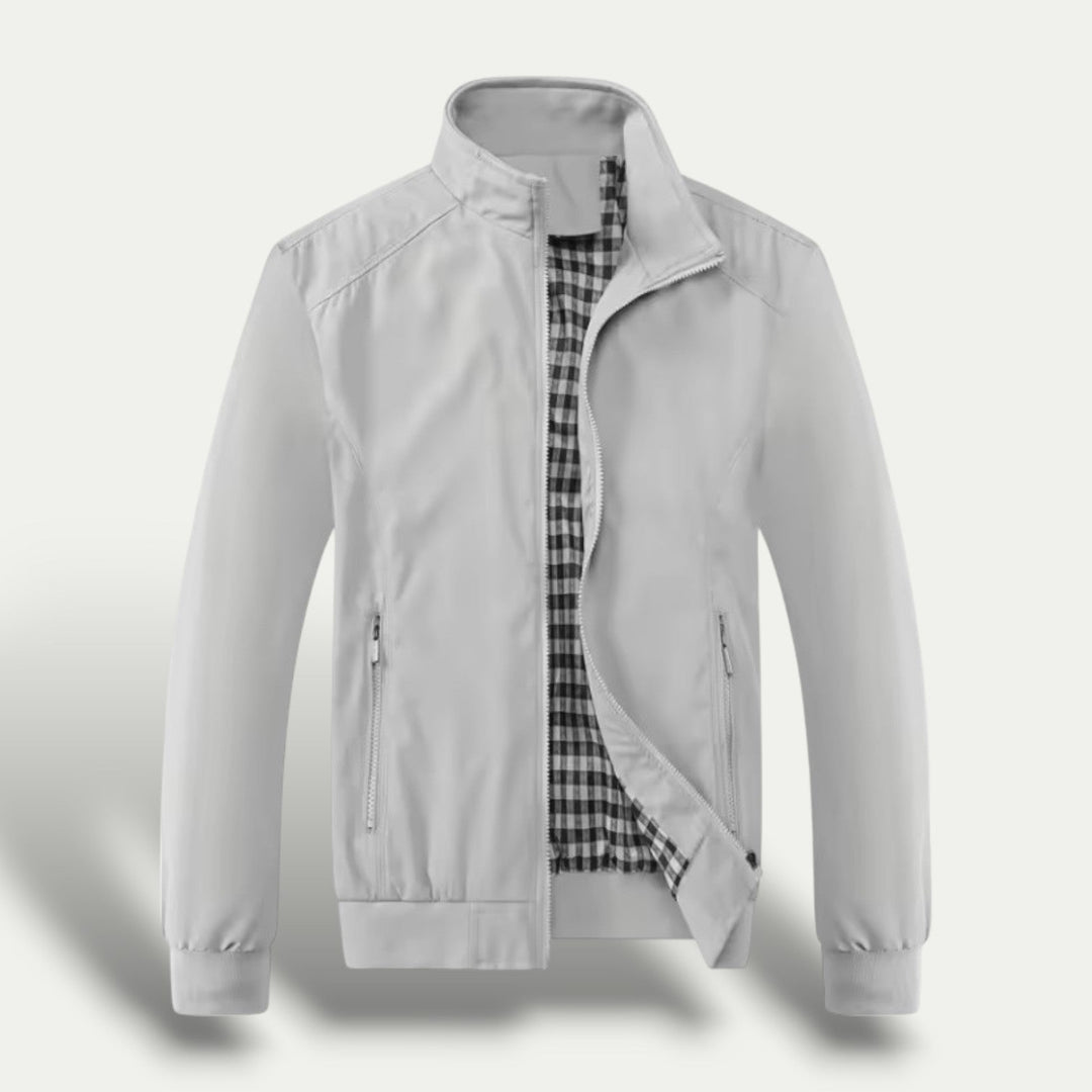 Mens Zip-Up Jacket Checked Lined