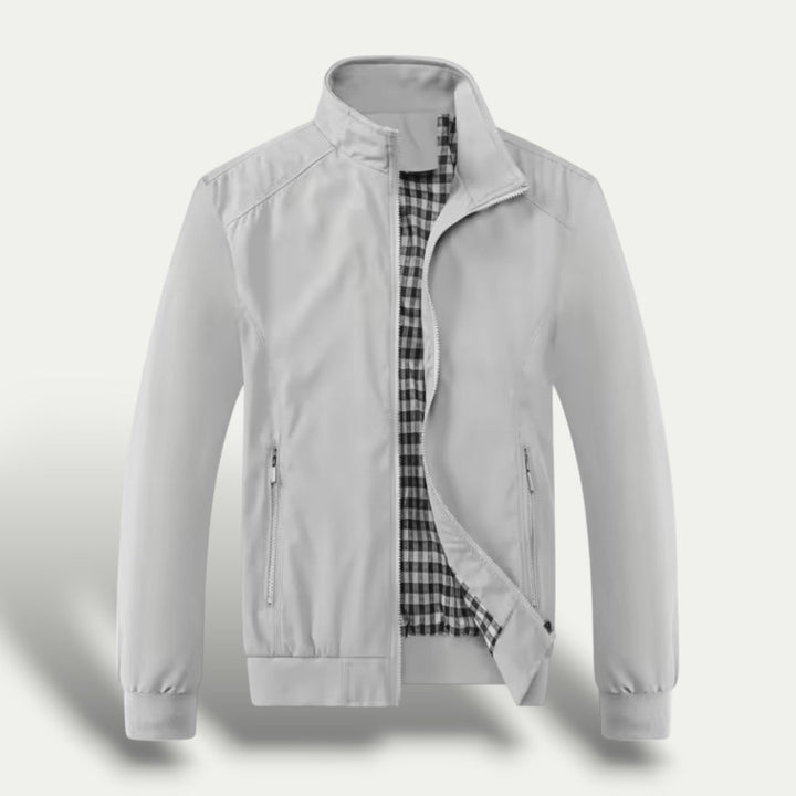 Mens Zip-Up Jacket Checked Lined