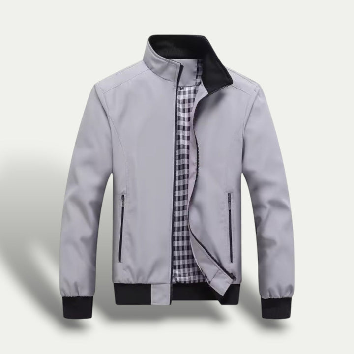 Mens Zip-Up Jacket Checked Lined