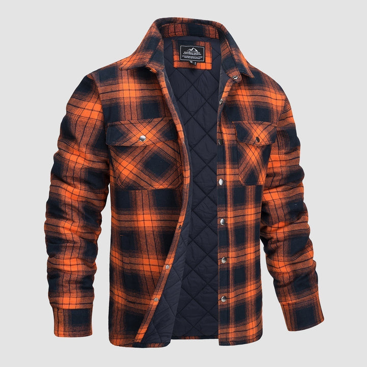 Mens Shirt Fleece Lined Plaid Warm Fit - BritishMode