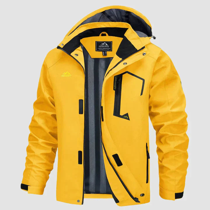Mens Waterproof Breathable Raincoat with Hood