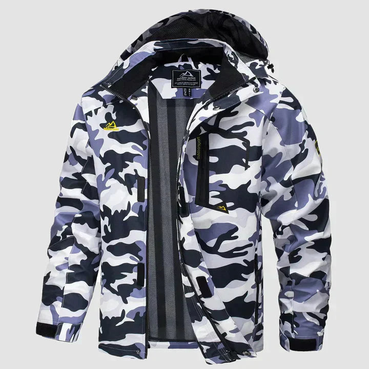 Mens Waterproof Breathable Raincoat with Hood