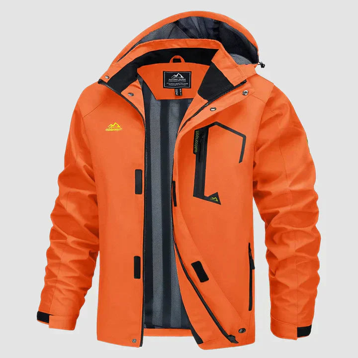 Mens Waterproof Breathable Raincoat with Hood