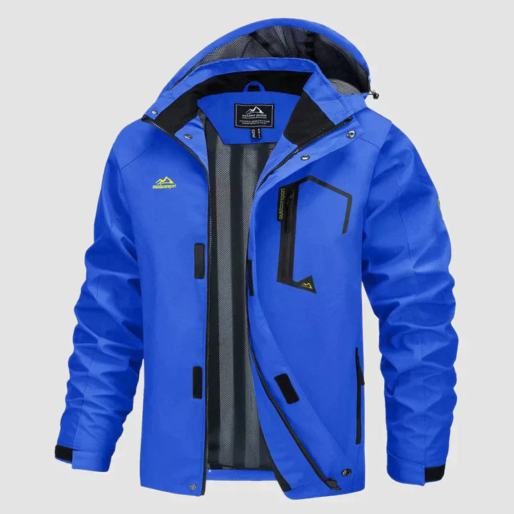 Mens Waterproof Breathable Raincoat with Hood