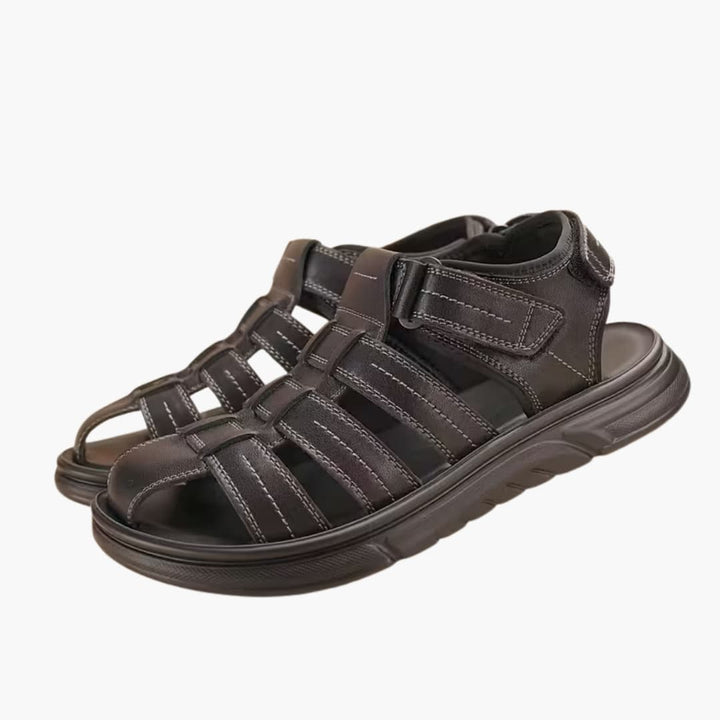 Mens Casual Sandals Adjustable Breathable Closed Toe - BritishMode