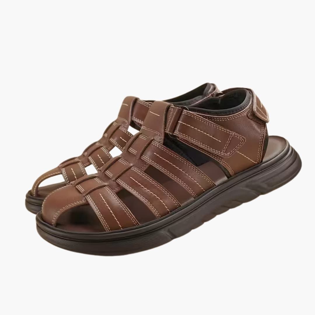 Mens Casual Sandals Adjustable Breathable Closed Toe
