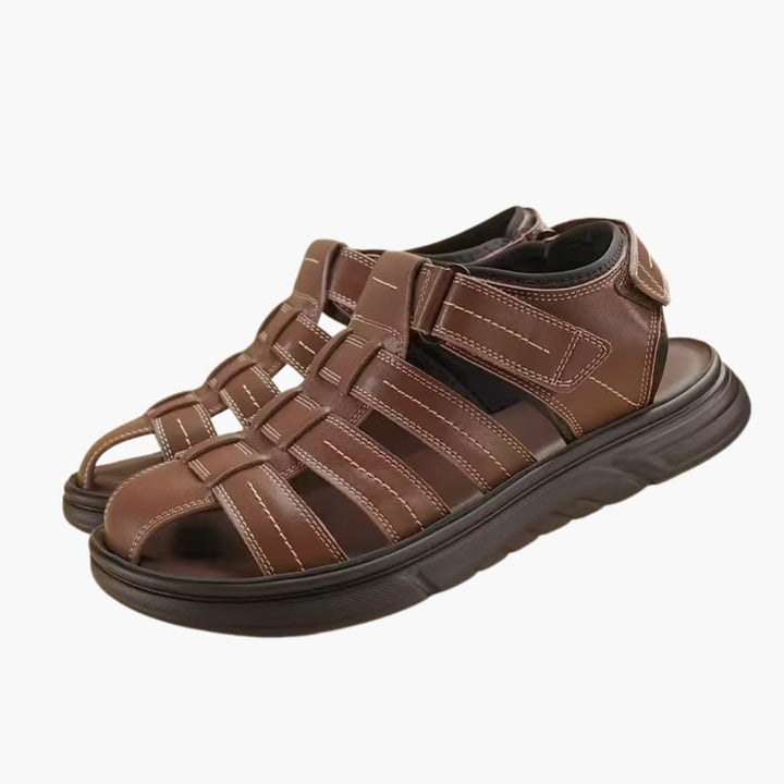 Mens Casual Sandals Adjustable Breathable Closed Toe