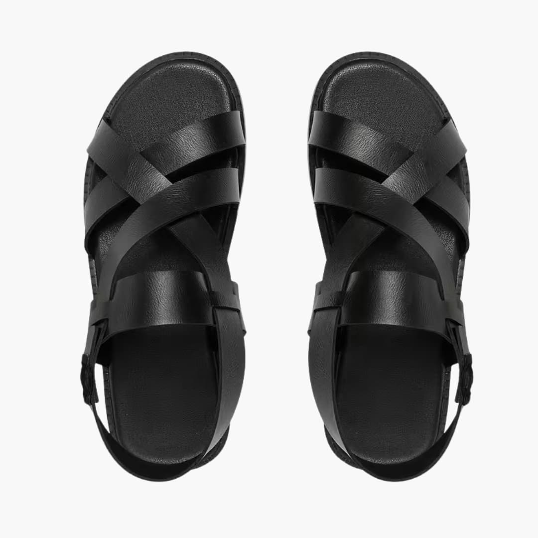 Mens Casual Sandals Adjustable Strap Soft Microfiber Lining - BritishMode