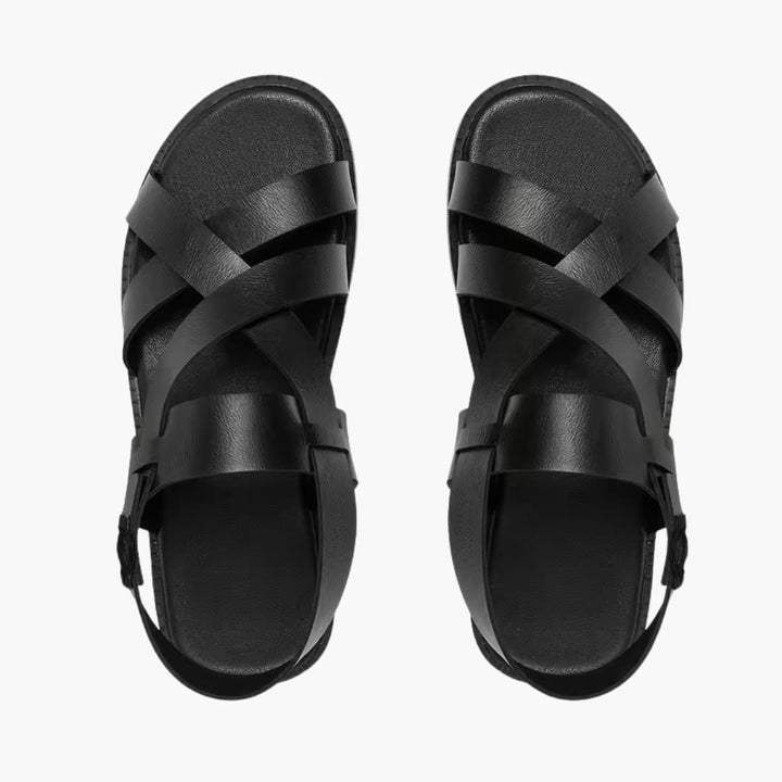Mens Casual Sandals Adjustable Strap Soft Microfiber Lining - BritishMode