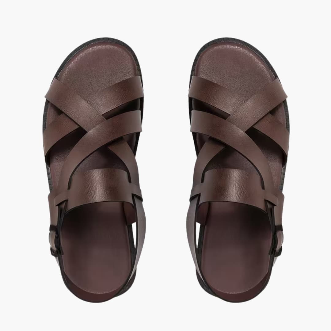 Mens Casual Sandals Adjustable Strap Soft Microfiber Lining