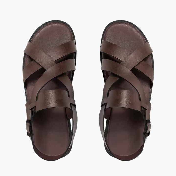 Mens Casual Sandals Adjustable Strap Soft Microfiber Lining