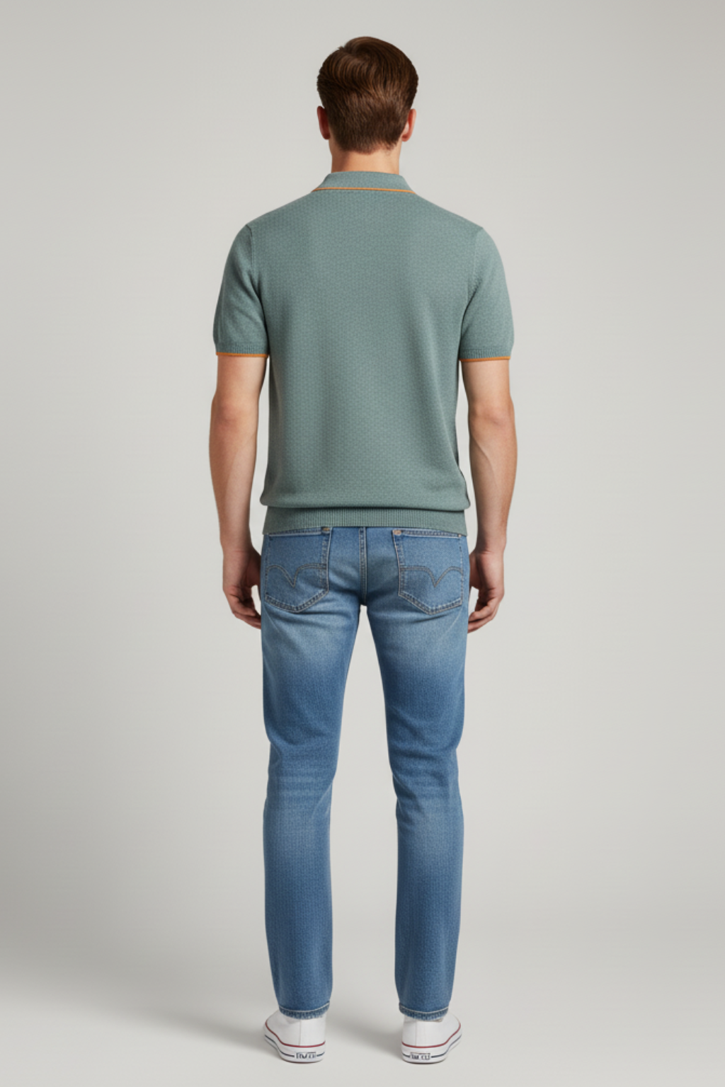 Mens Knitted Polo Shirt Short Sleeve
