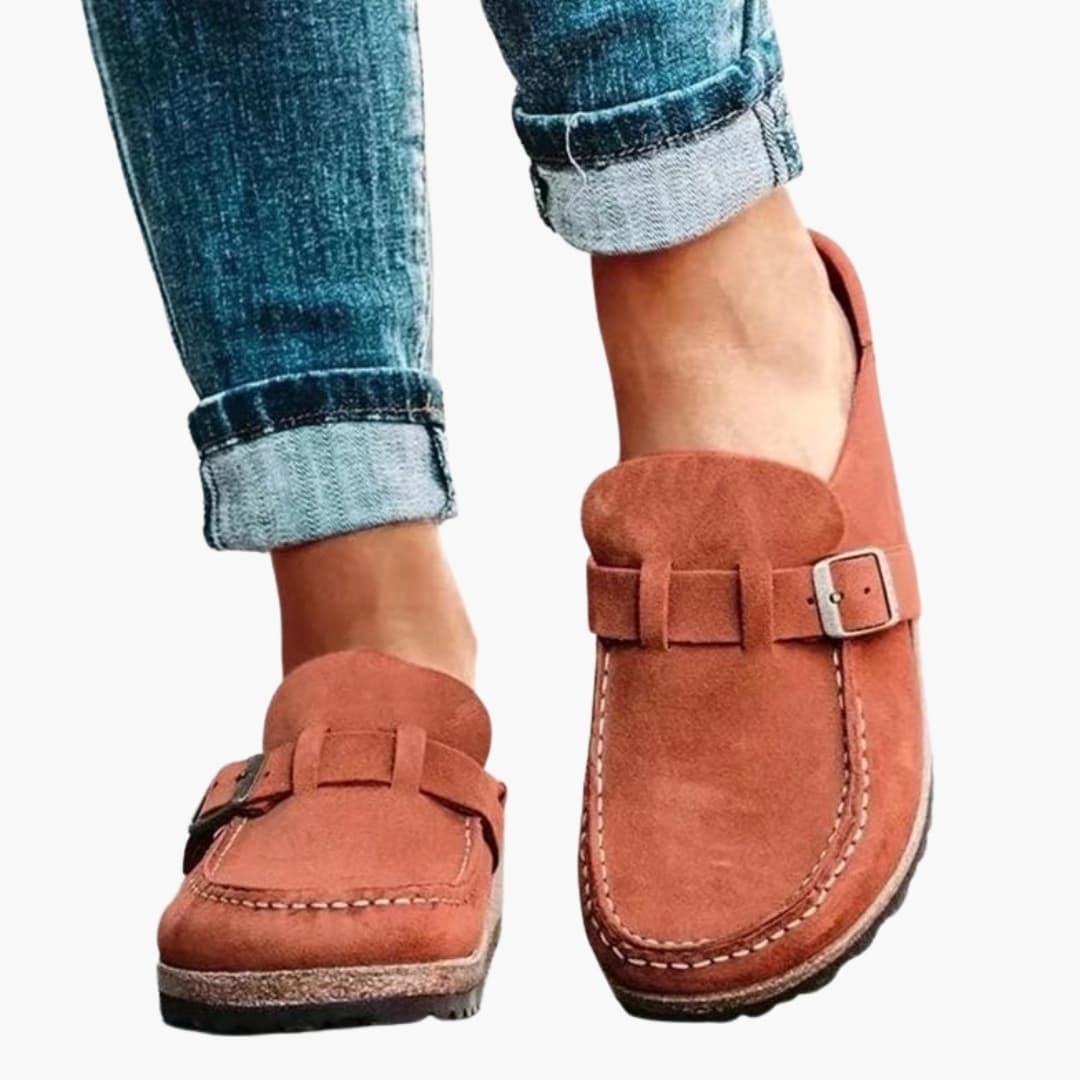 Unisex Loafers with Suede Upper and Cushioned Sole Closed Toe Sandals - BritishMode