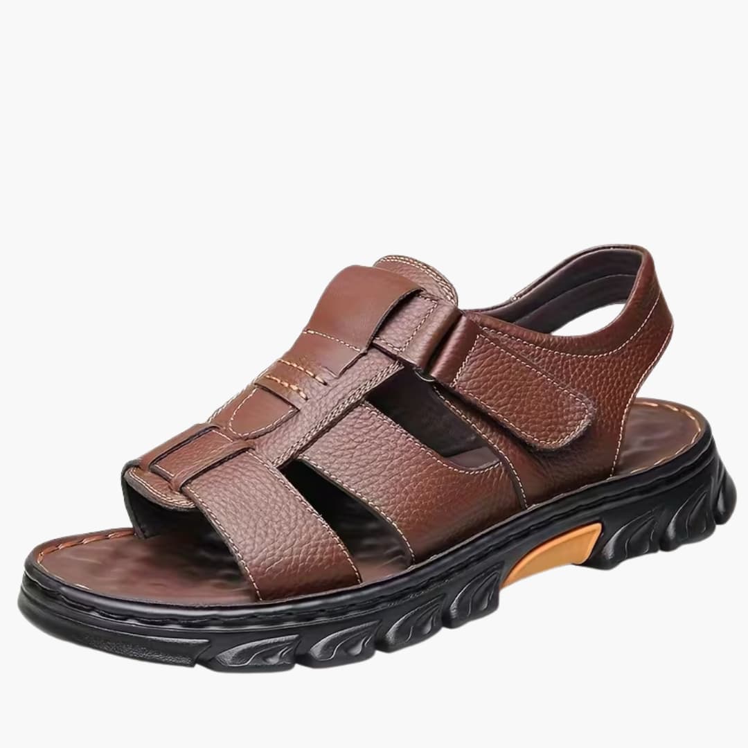 Mens Outdoor Flip Flops Microfiber Upper Rubber Sole