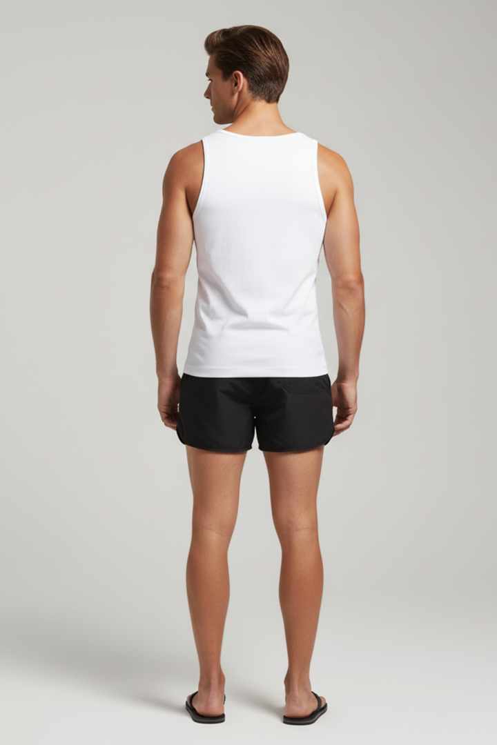 Mens Swim Shorts Quick-Drying Elastic Waistband