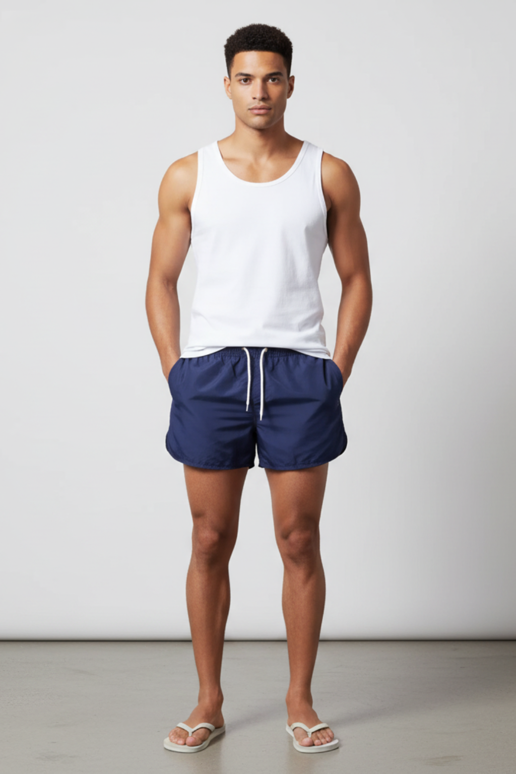 Mens Swim Shorts Quick-Drying Elastic Waistband