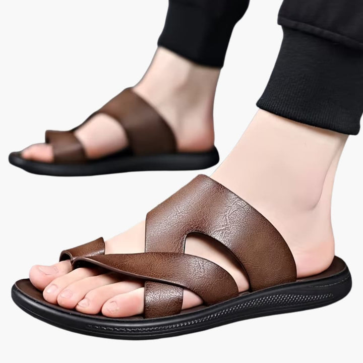 Mens Sandals Slip-On Design Round Toe