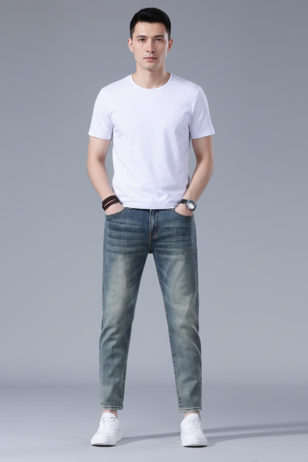 Mens Slim Fit Jeans Ankle Length - BritishMode