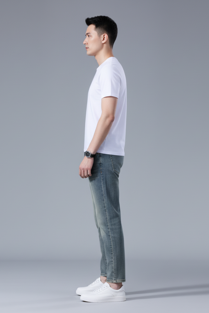 Mens Slim Fit Jeans Ankle Length