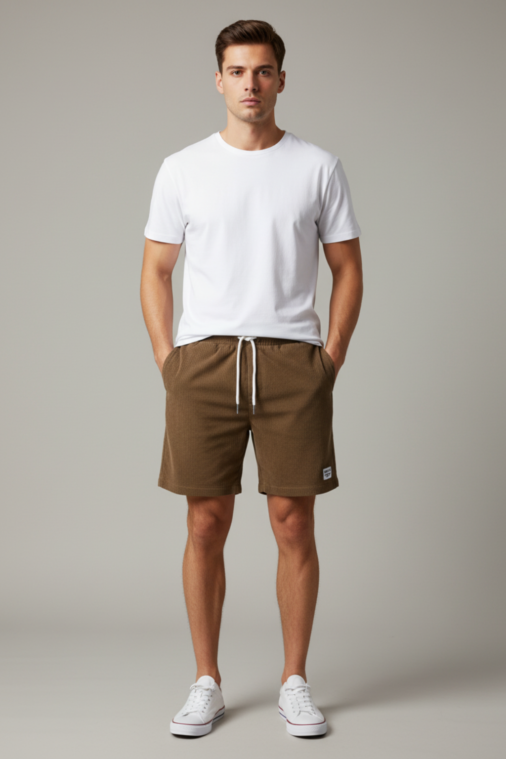 Mens Corduroy Shorts Summer Casual Fit - BritishMode