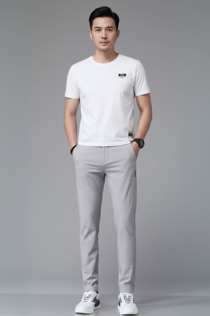 Mens Slim Fit Pants Ultra-Thin Straight - BritishMode