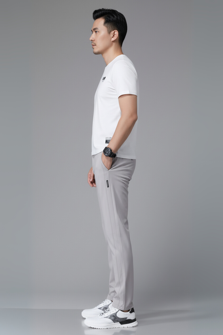 Mens Slim Fit Pants Ultra-Thin Straight