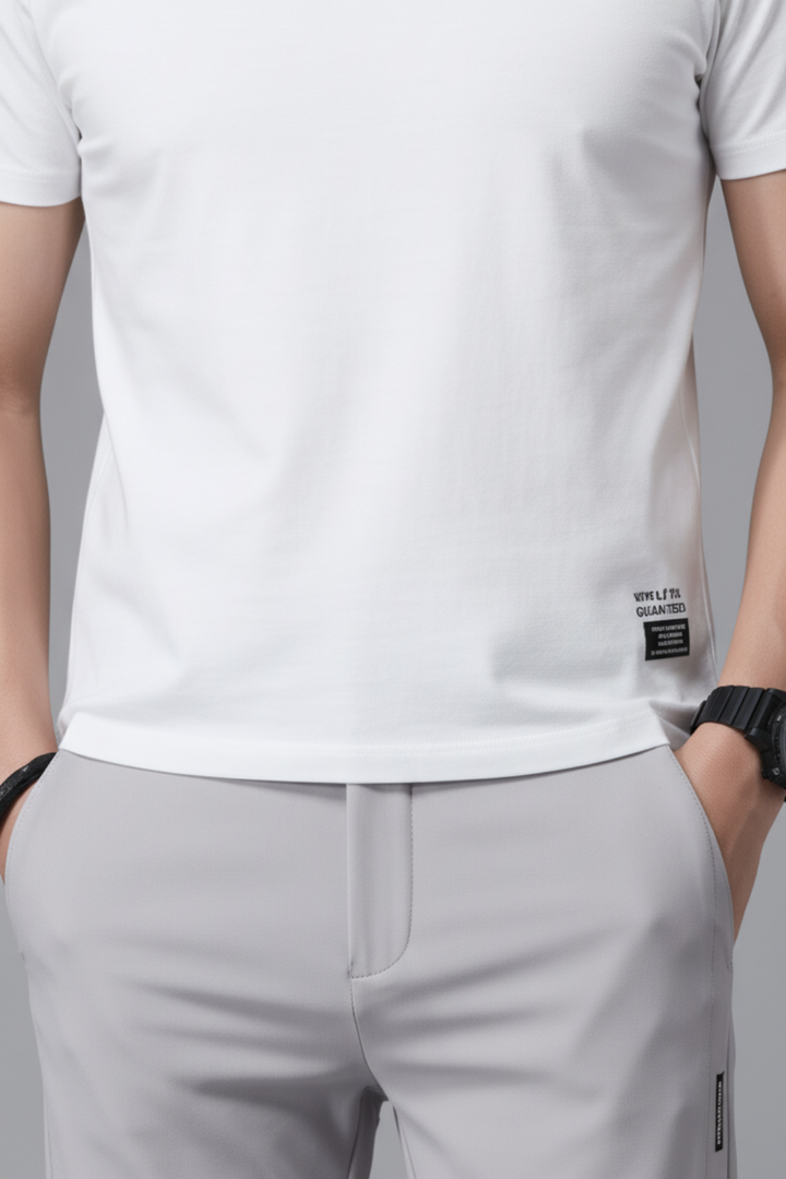 Mens Slim Fit Stretch Flat Front Pants