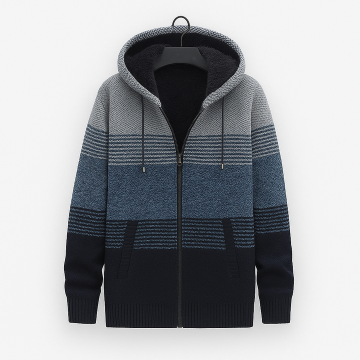 Mens Hooded Zip Sweater Warm Fit